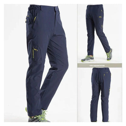 Summer Quick Dry Hiking Pants Men Stretch Waterproof Tactical Pants Zipper Pockets Trousers Lightweight Fishing Pants
