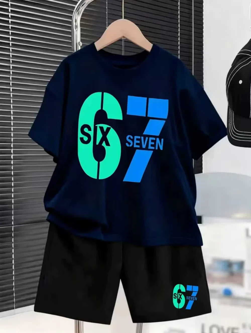 New Cool 67 Funny 3D Print Kids T-Shirt Shorts Set Fashion Children's Clothes Casual Boy Girl Short Sleeve Shorts Football Sets