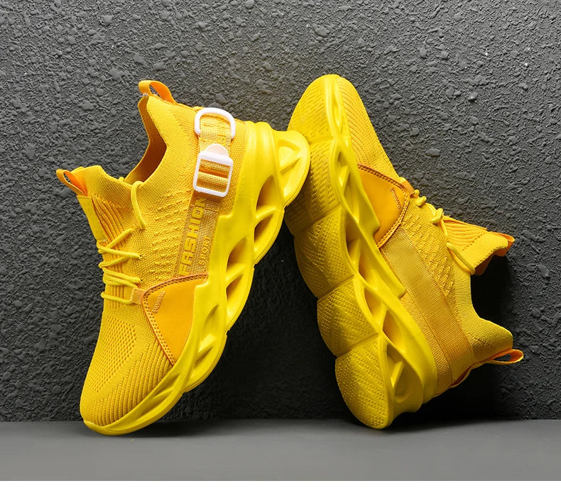 Tênis Masculino de Malha Respirável Casual Sapatos Masculinos Unissex Leve Macio Sola Grossa Buraco Sapatos de Casal Tênis Atlético Sapatos Femininos