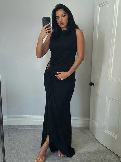 Solid Slim Fit Girdle Lift The Hips Maxi Dress Women Sexy Popular Body-shaping Vestidos Girl Festival Party Bodycon