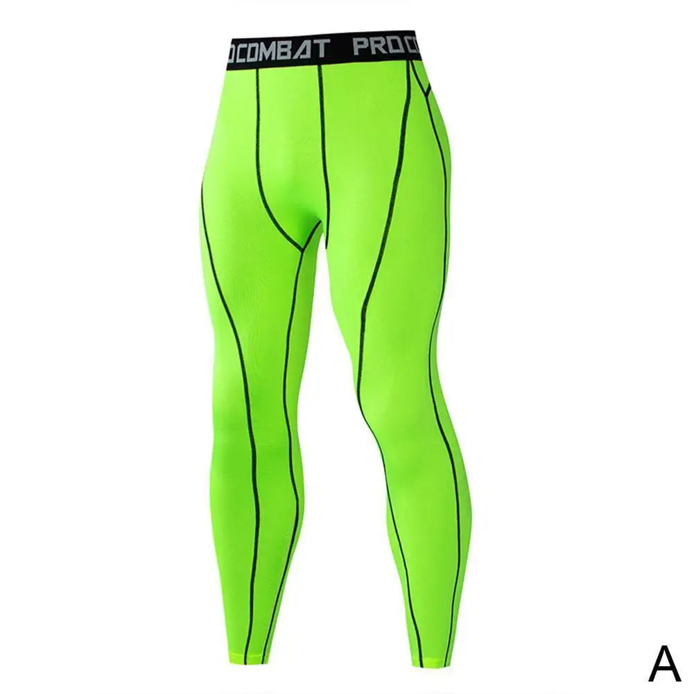 Men Compression Tight Leggings Running Sports Male Workout Bottoms Trousers Jogging Dry Yoga Pants Quick Fitness Training