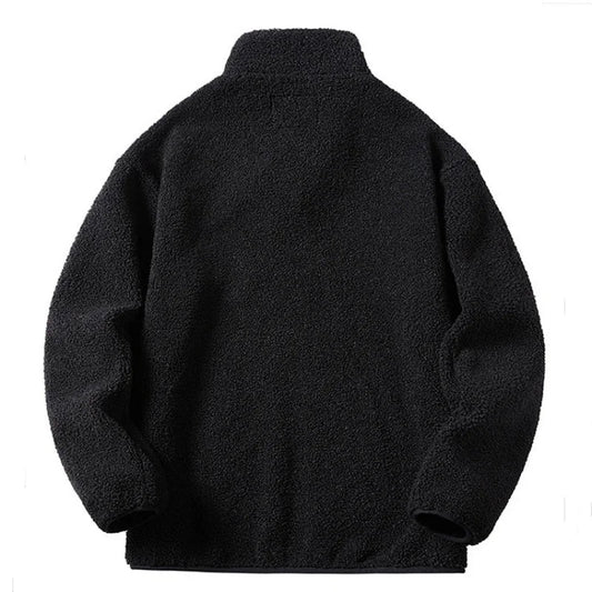 Men Thicken Fleece Padded Coat Berber Fleece Jackets For Men Vintage Stand Collar Polar Fleece Wintre Jacket Warm Tops 패딩