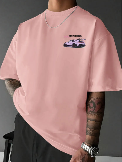 Men Summer Super Sports Car Theme T-Shirt Speed and Style Street Fashion Must Have Exquisite Illustration Design Summer Style