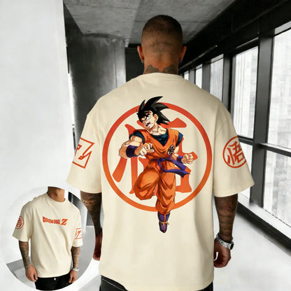 Oversized Cotton T-shirt Summer Printed Men's Street Hip Hop Loose Casual Short Sleeve Top