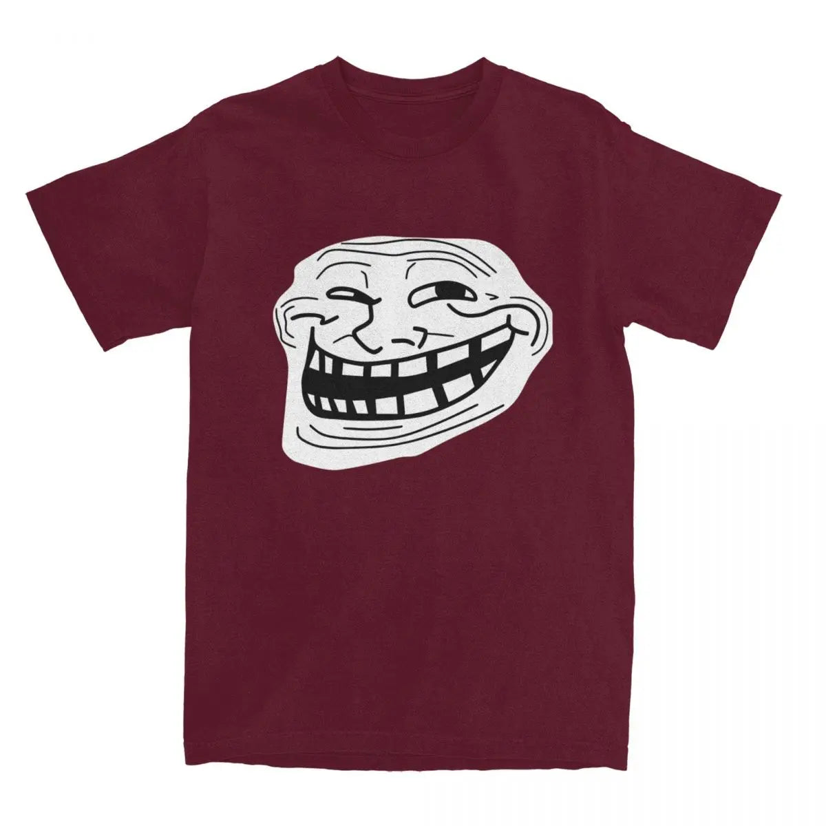 Rage Comic Trollfac T Shirt Funny Anime Hip Hop T-Shirts Short-Sleeved Awesome Tops Summer Pure Cotton Round Neck  6XL Clothes