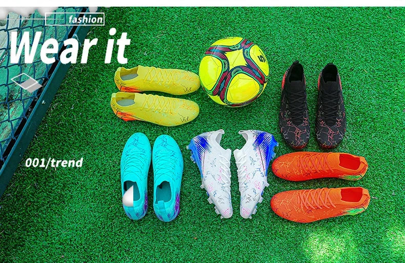 New Men's Football Boots Non-Slip Soccer Shoes Cleats Training FG Top Quality Sneakers Wholesale Drop Shipping Unisex Adult