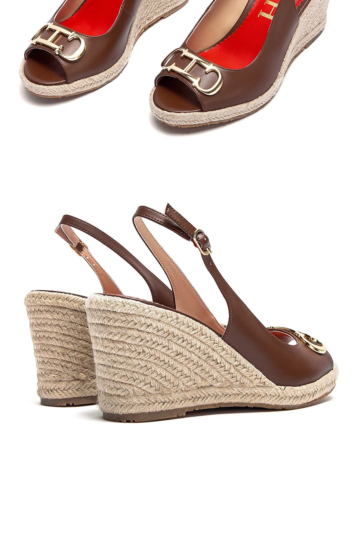 Women's Sandals Summer New Wedge Fish Mouth High Heel Open Toe Platform Summer Formal Shoes 8.5cm