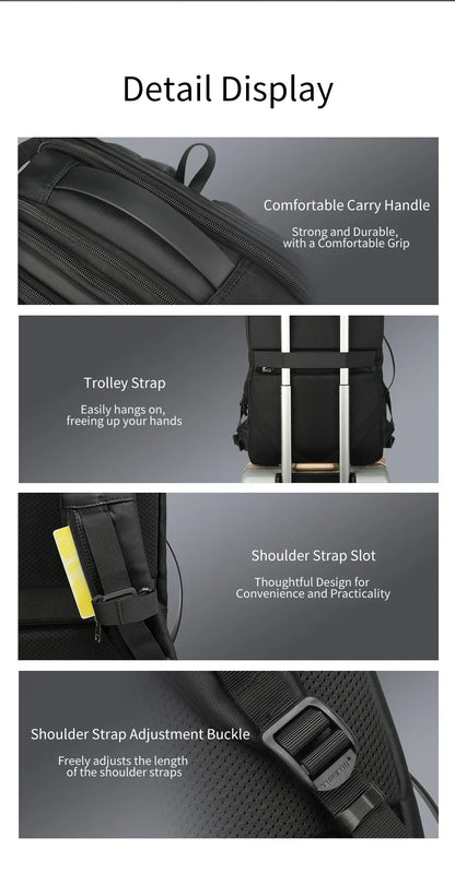 Vacuum Compression Backpacks Men Travel Backpack Expandable USB Bag Large Capacity 17 Laptop Bags For Schoo Cabin Bags