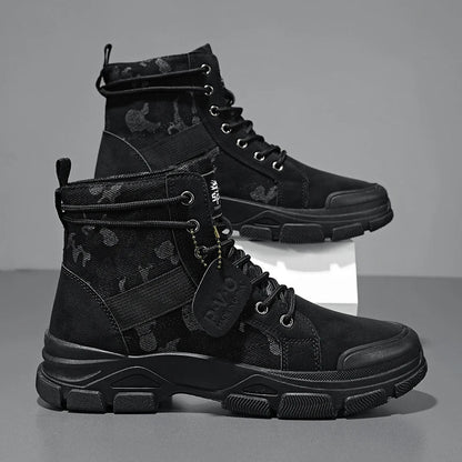 Camouflage Boots for Men Autumn Winter Platform Boots Outdoor High-top Shoes Men Ankle Boots Buty Robocze Meskie wear-resistant