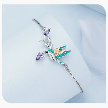 925 Sterling Silver Original Design Bracelet for Women Kingfisher Bracelet Silver Jewelry for Party BSB126