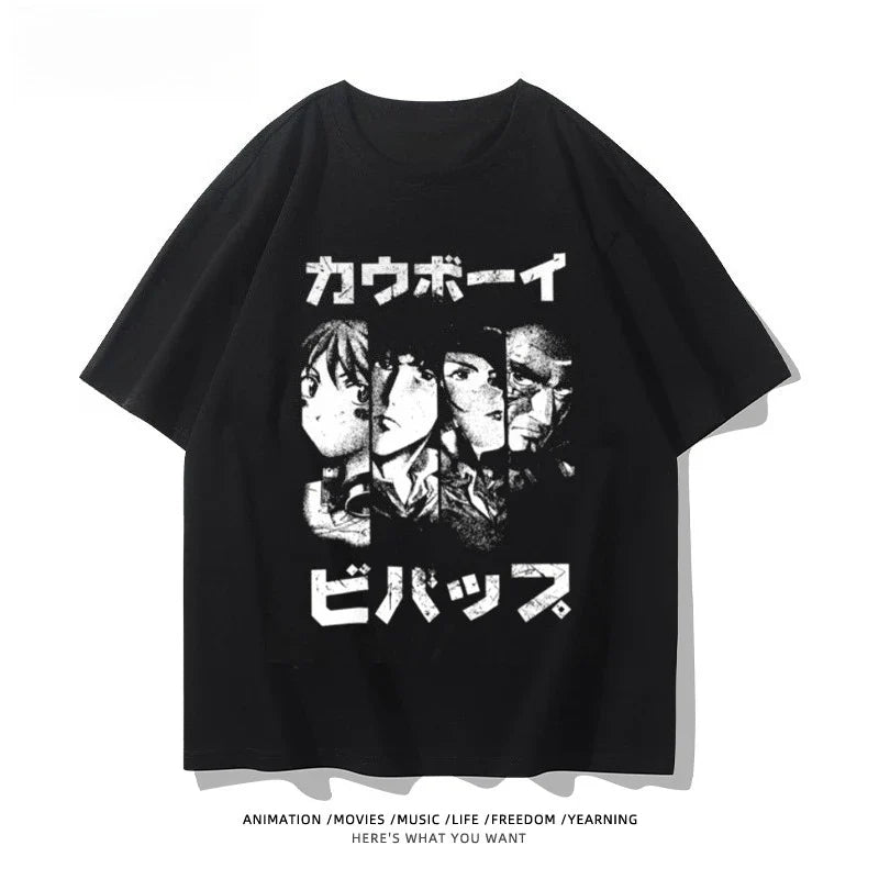 Wings of Liberty Printed Short Sleeve T-shirt Men's and Women's Fashion Loose Cotton Top