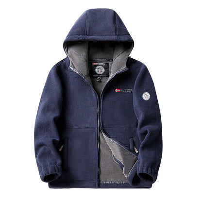 2024 Brand Winter Fleece Jacket Men's Casual Thickened Wool Jacket high quality Design Warm Fashion Hooded Coat Outdoor Ski Suit