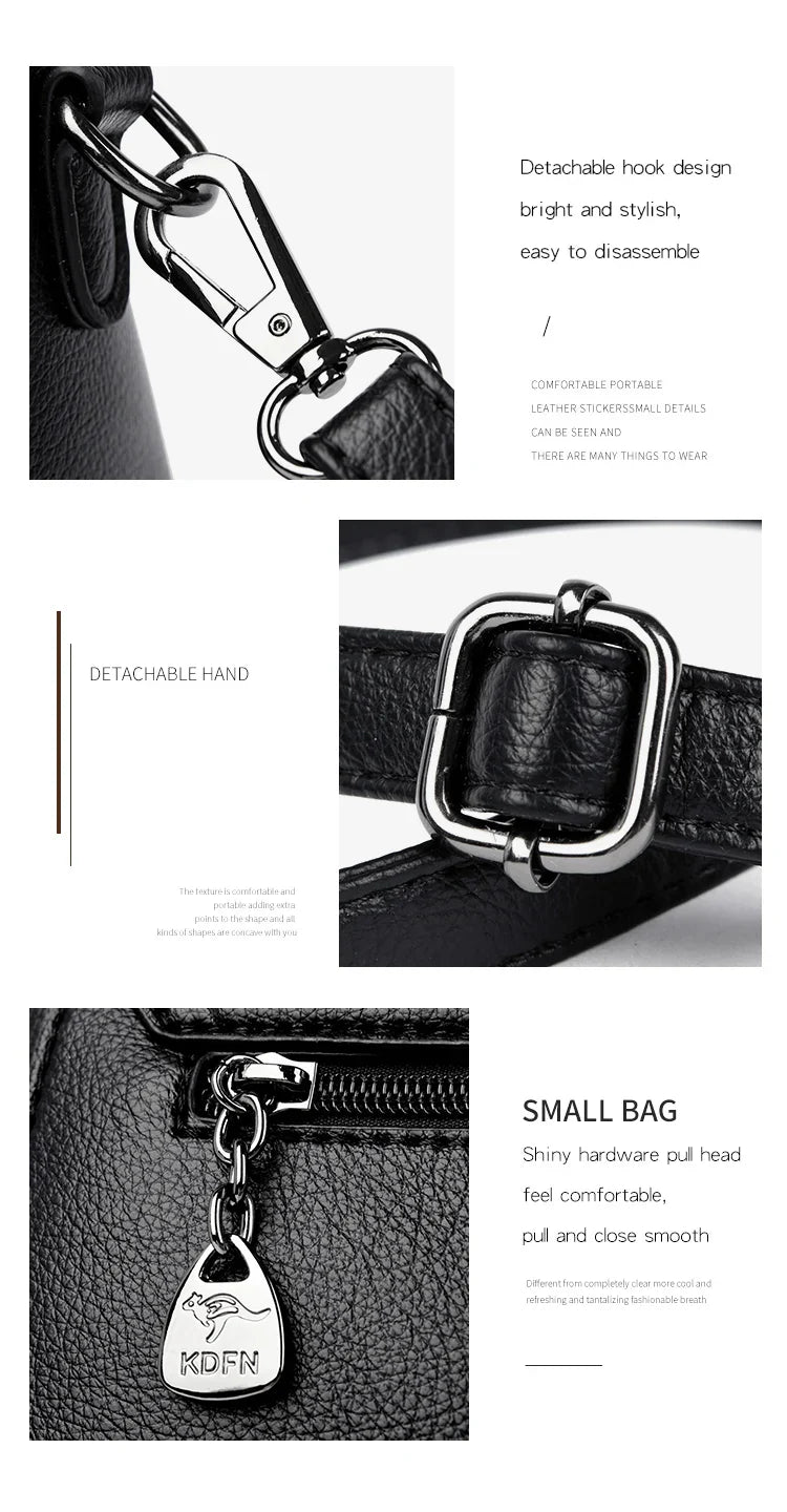 Authentic High Quality Soft Leather Luxury New Designer Fashion Casual Women's Shoulder Bag Handbag Crossbody Bags for Women2024