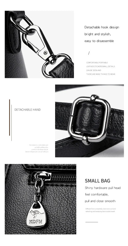 Authentic High Quality Soft Leather Luxury New Designer Fashion Casual Women's Shoulder Bag Handbag Crossbody Bags for Women2024