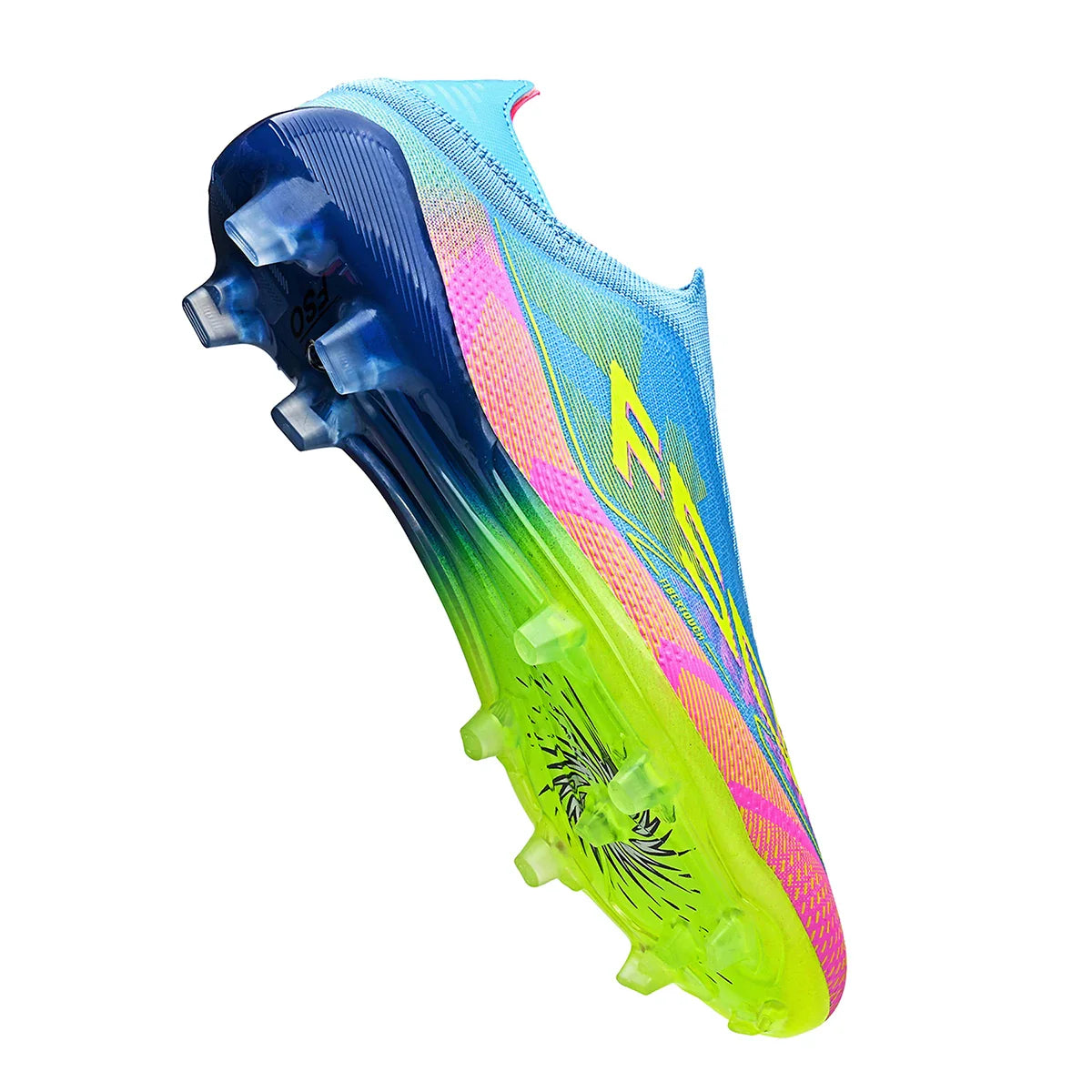 Lightweight AG/FG Long Nail Soccer Shoes，PU Fabric Stitching Upper，TPU Wear-resistant Sole，Quality Reliable for Youth Men Women