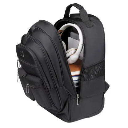 Large Capacity Travel Backpack With Wheels Hidden Pull Rod Waterproof Carry On Luggage Weekend Travel Bag For Men Business Trip