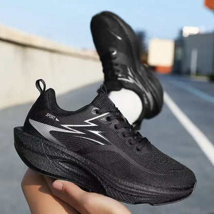 Men Sports Running Shoes Carbon Board Air Cushion Breathable Lightweight Women's Comfortable Athletic Nonskid Sneakers