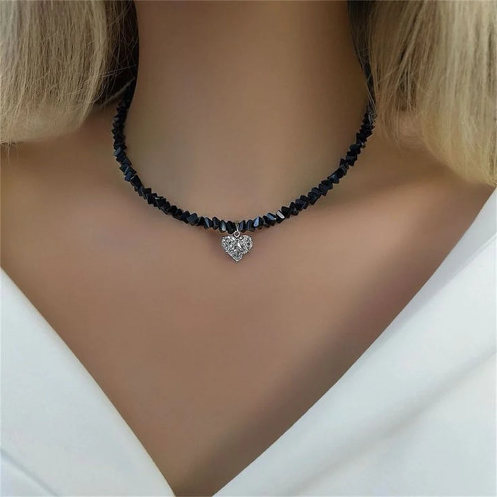 Necklace For Women Female Boho Geometric Baroque Transparent Crystal
