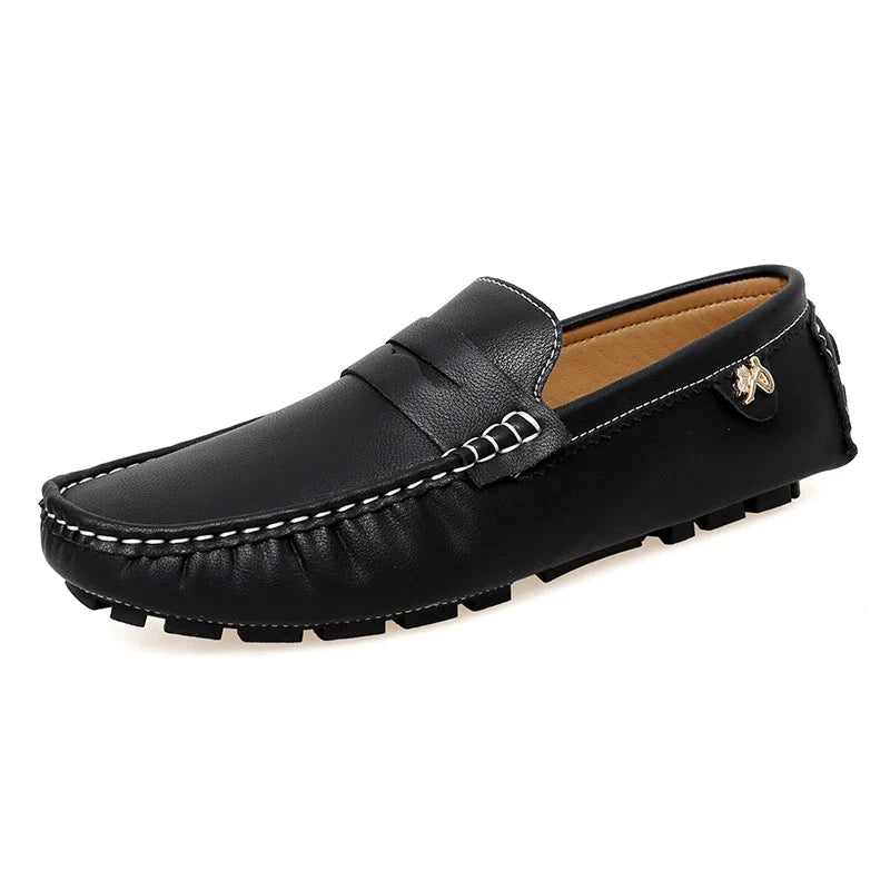 2025 New Handmade Beanie Shoes Men's Soft Sole Lazy Korean Style Trbottomy Easiest for Match Casual Slip-On Driving