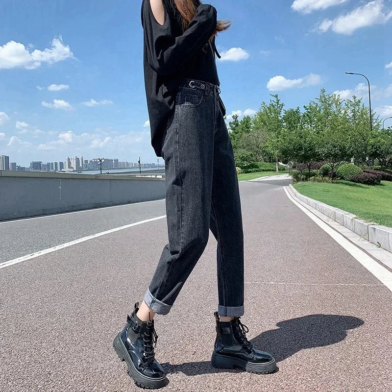Wide-Leg Nine-Point Straight-Leg Carrot Harem Pants