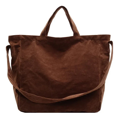 Large Capacity Velvet 2024 Hot Selling Tote Bag Zipper Solid Color Popular Fashion Handbag Soft Simple Commuting Shoulder Bag