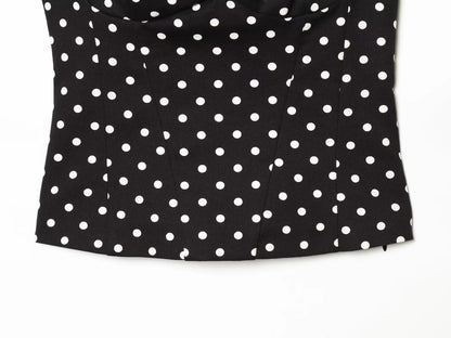 Sexy Y2K Girl Halter Tops Corset Slim Polka Dot Print Short Tops Fashion 2026 Spring Summer Streetwear Holiday Beach Top