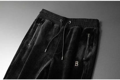 Men's Clothing Spring and Autumn high quality Casual Sports Hooded suit Gold Velvet Pants suit Loose Two-piece Set
