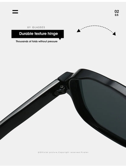 Fashion Square Sunglasses Women Men Driving Rivets Arrow Decoration Casual Travel Suitable for All Sun Glasses Uv400