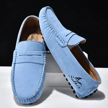 Quality Men's Suede Slip On Loafers Fashion Lightweight Breathable Wallking Driving Shoes Comfort fashion Outdoor Men's Sneakers