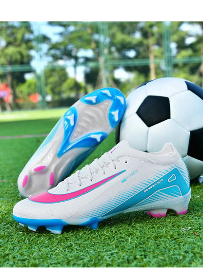 New High-Top Soccer Shoes Professional Training Football Boots TF/FG Non-Slip Soccer Sneakers Outdoor Grass Soccer Shoes