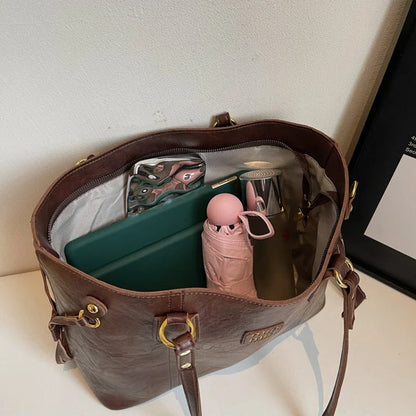 2025 New Light Luxury Niche Popular Large-capacity Commuting Versatile Shoulder Bag Casual High-end Tote Bag Women