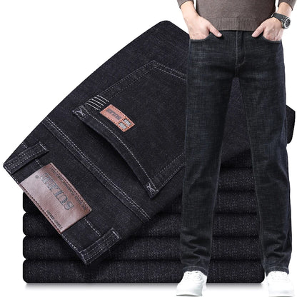 2025 Men's Casual Thin And Lightweight  Skinny Jeans Trousers Tight Pants Solid Colors