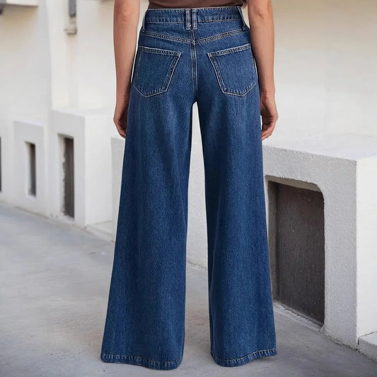 Loose Wide Leg Jeans Comfortable Elastic High Quality Casual Straight Leg Trousers