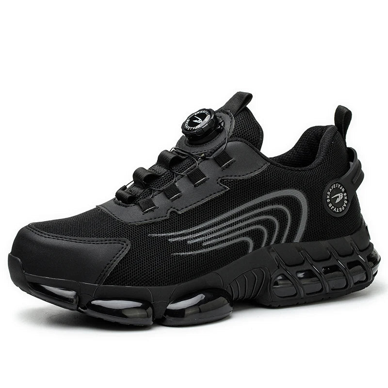 Small Size Rotary Buckle Work Safety Shoes For Men Air Soft Sole Lightweight Protective Work Sneakers Men and Women Shoes