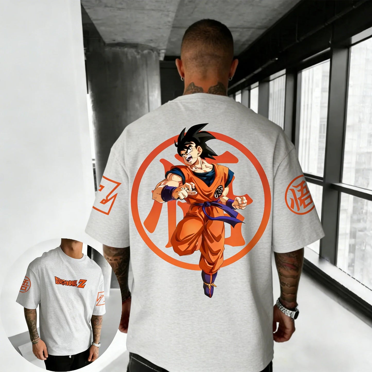 Oversized Cotton T-shirt Summer Printed Men's Street Hip Hop Loose Casual Short Sleeve Top