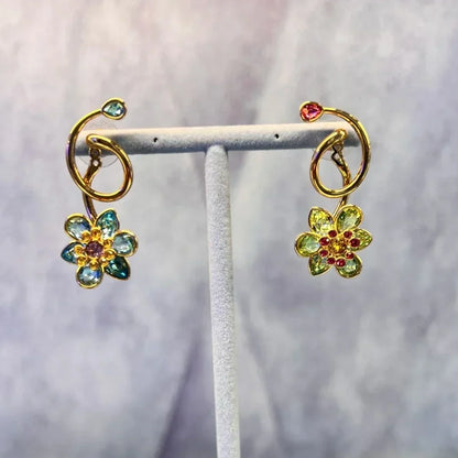 New necklaces for women's flower bracelets light luxury versatile high-end earrings niche design jewelry set