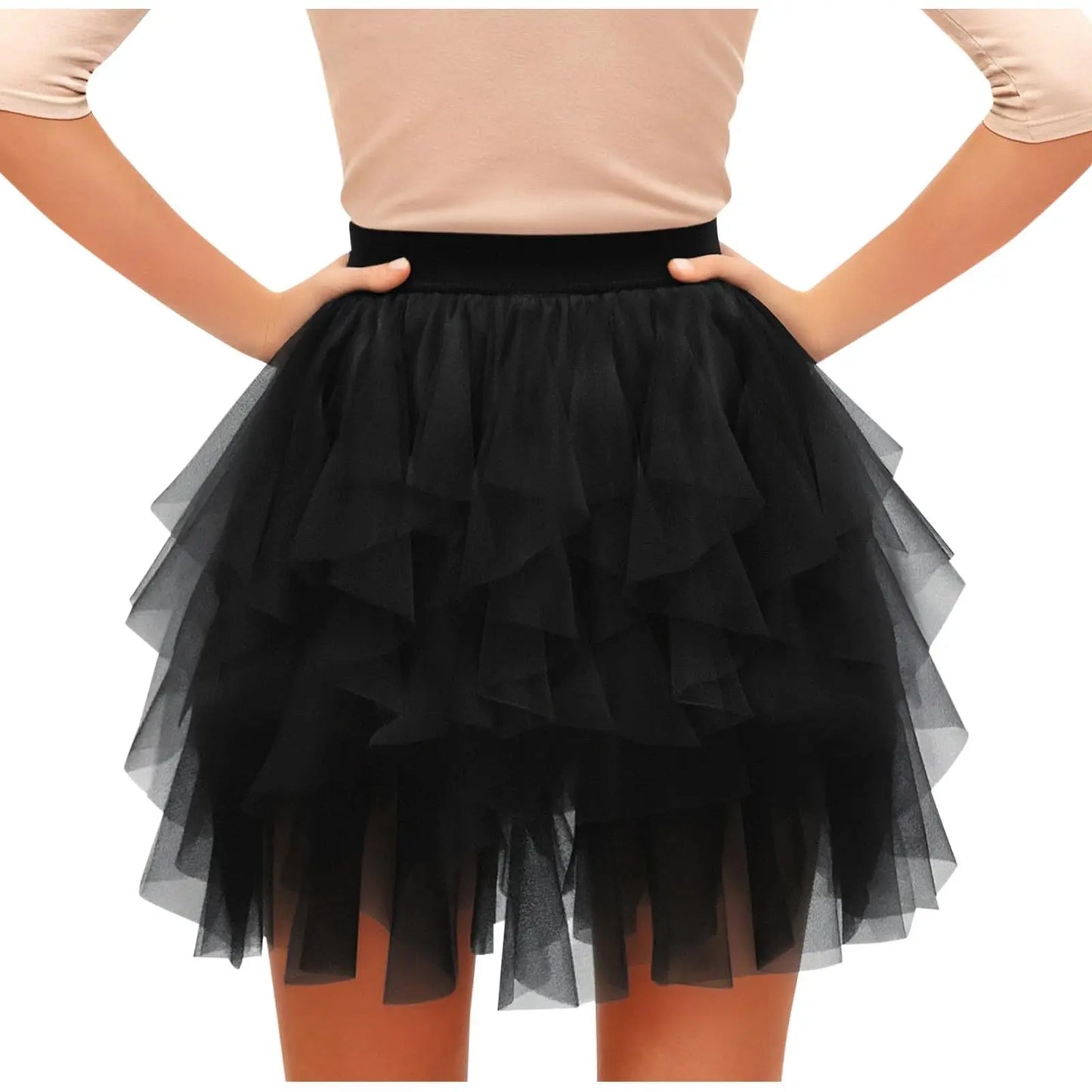 Women's Tulle Tutu Skirt Fashion Solid Color High Waist Mesh Skirt A-line Puff Skirt Cute Cake Skirt Cute Ballet Ball Half Skirt