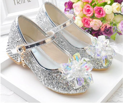 Flower Children's Shoes Beach Princess Girl Shoes For Kids Glitter Wedding Party Shoes Infantil Chaussure Enfant