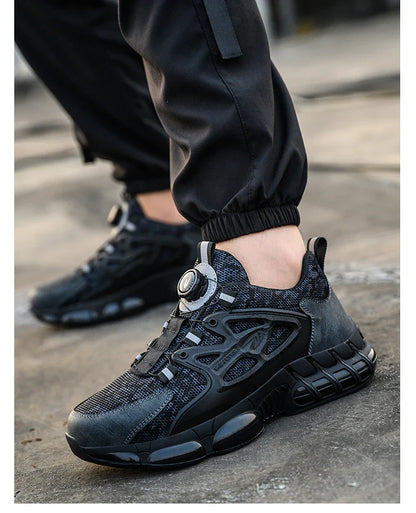 New Safety Boots Men Work Sneakers Anti-smash Indestructible Shoes Steel Toe Protective Boots Anti-puncture Work Safety Shoes