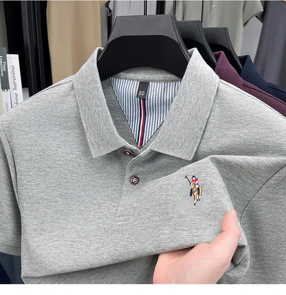 High end brand 100% cotton short sleeve polo shirt luxury pony embroidery men's summer comfort fashion designer new Paul T-shirt