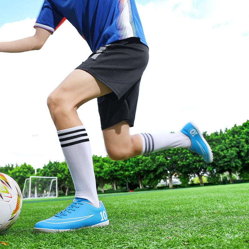 Low Top Soccer Cleats Men Football Boots TF AG Boys Turf Indoor Training Shoes Breathable Lightweight Comfortable Sport Sneakers