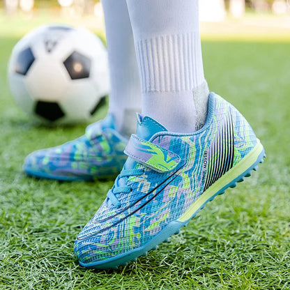 Children Football Shoes Grass Society Indoor Training Original Boy Girl Soccer Shoes Cleats Non Slip Kids Football Field Boots