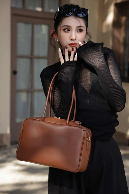 Genuine Leather Fashion Women Shoudler Black Bags Luxury Desiger Ladies Crossbody Cowhide Brown Large Bag Female Handbags Coffe