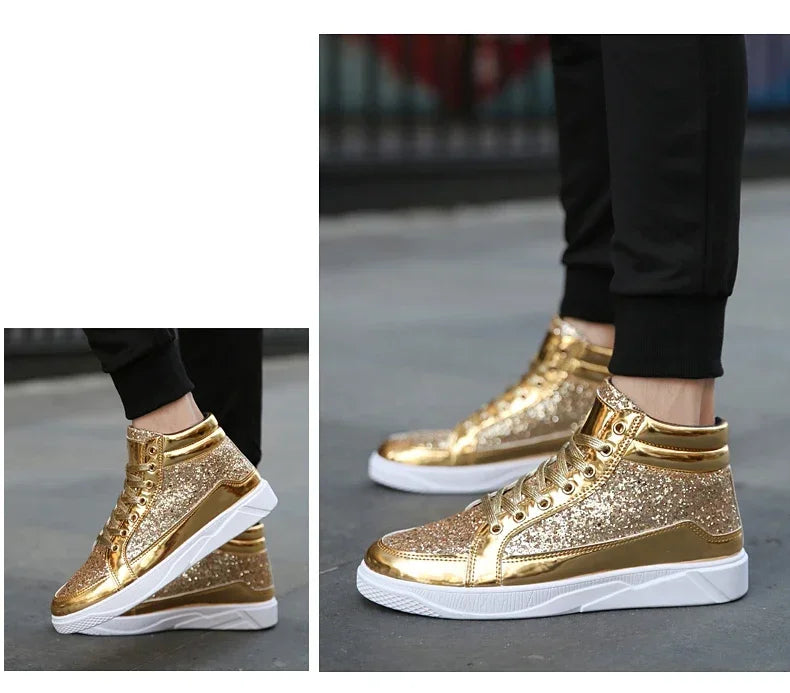 Mens Casual Shoes Non-slip Sports Outsole  Light High-top Men Fashion Boots Wear-resistant Male Sneakers 48