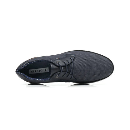 2025 Spring/Summer New Men Shoes Comfy Luxury Brand Men Casual Shoes Lace Up Business Style Dress Shoes BHKH Men Shoes