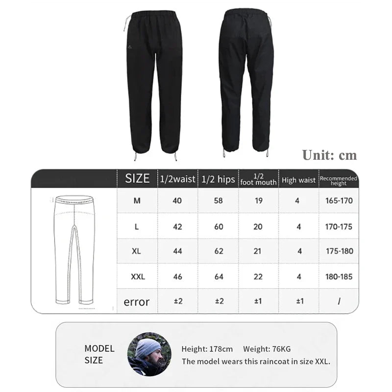 Naturehike Rainproof Pants Outdoor Hiking travel Waterproof Breathable Fishing Pants Ultralight Portable Windproof Camping Pants
