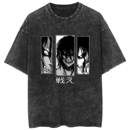 T-shirt Man Women Short Sleeve Tee Streetwear Oversized Anime Print Casual Tops Summer Y2k