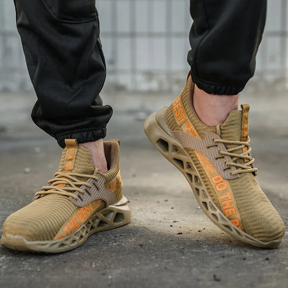 Indestructible Steel Toe Shoes for Men Women Anti-Puncture Work Shoes Comfortable Breathable Work Safety Protective Sneakers
