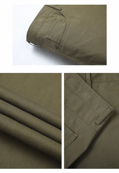 Dayton Olive Stretch Chinos:Mens Suit Pants Cotton Casual Stretch Male Trousers Long Straight High Quality Dress Pants 40 42 44