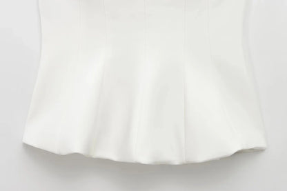Sexy Butter Yellow Cami Ruffles Tube Top Women Fashion 2025 Summer Strapless Y2K Girl Streetwear Tops Holiday Party Tops